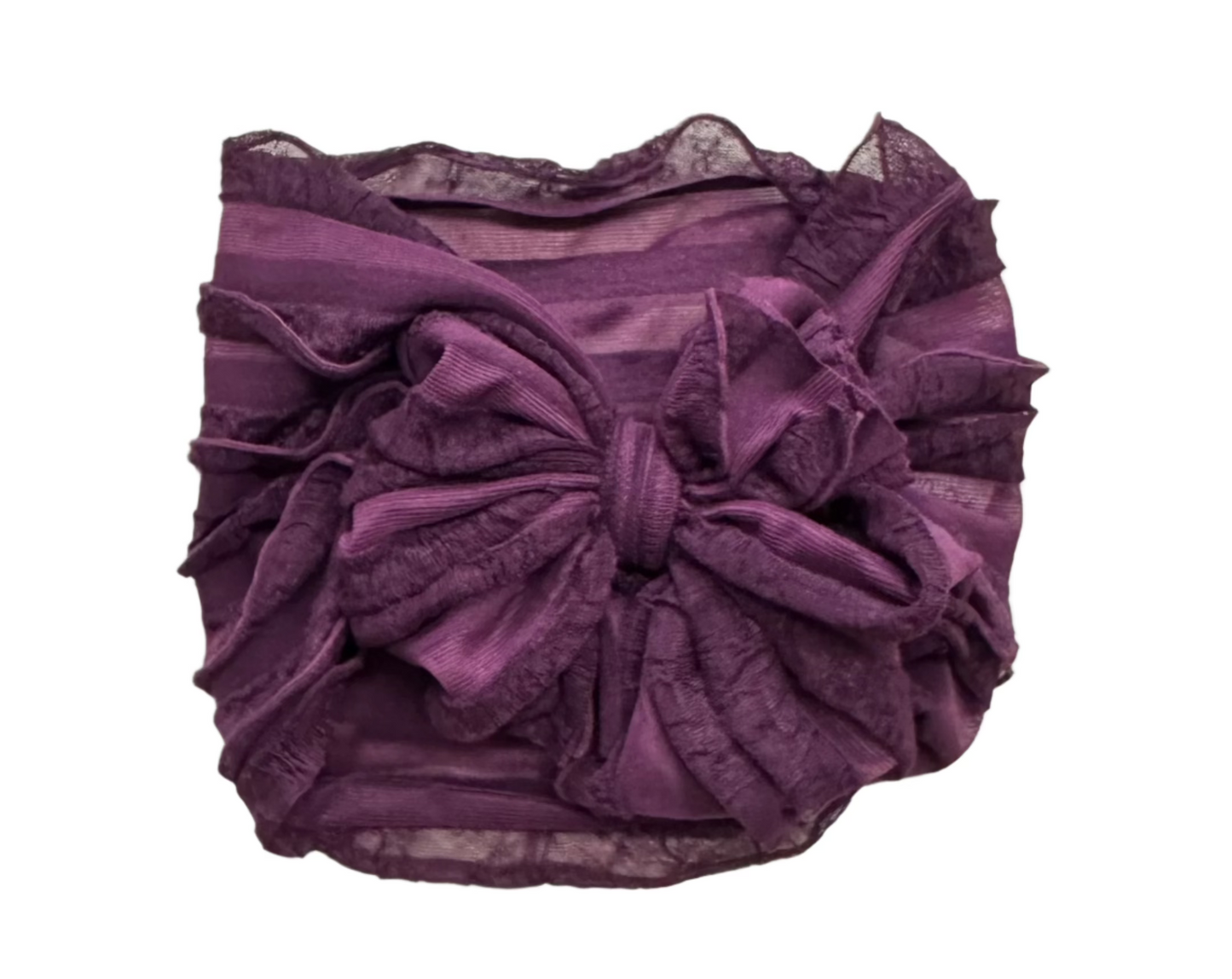 In Awe Ruffle Headband Wine