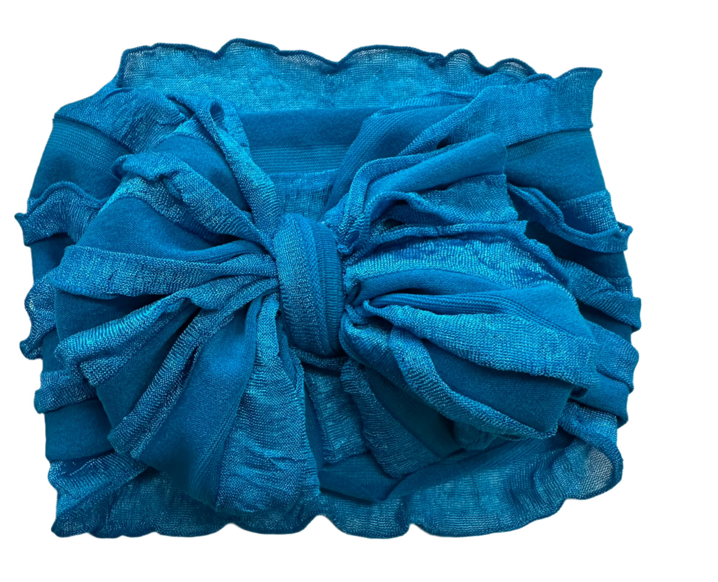 In Awe Ruffle Headband Electric Blue