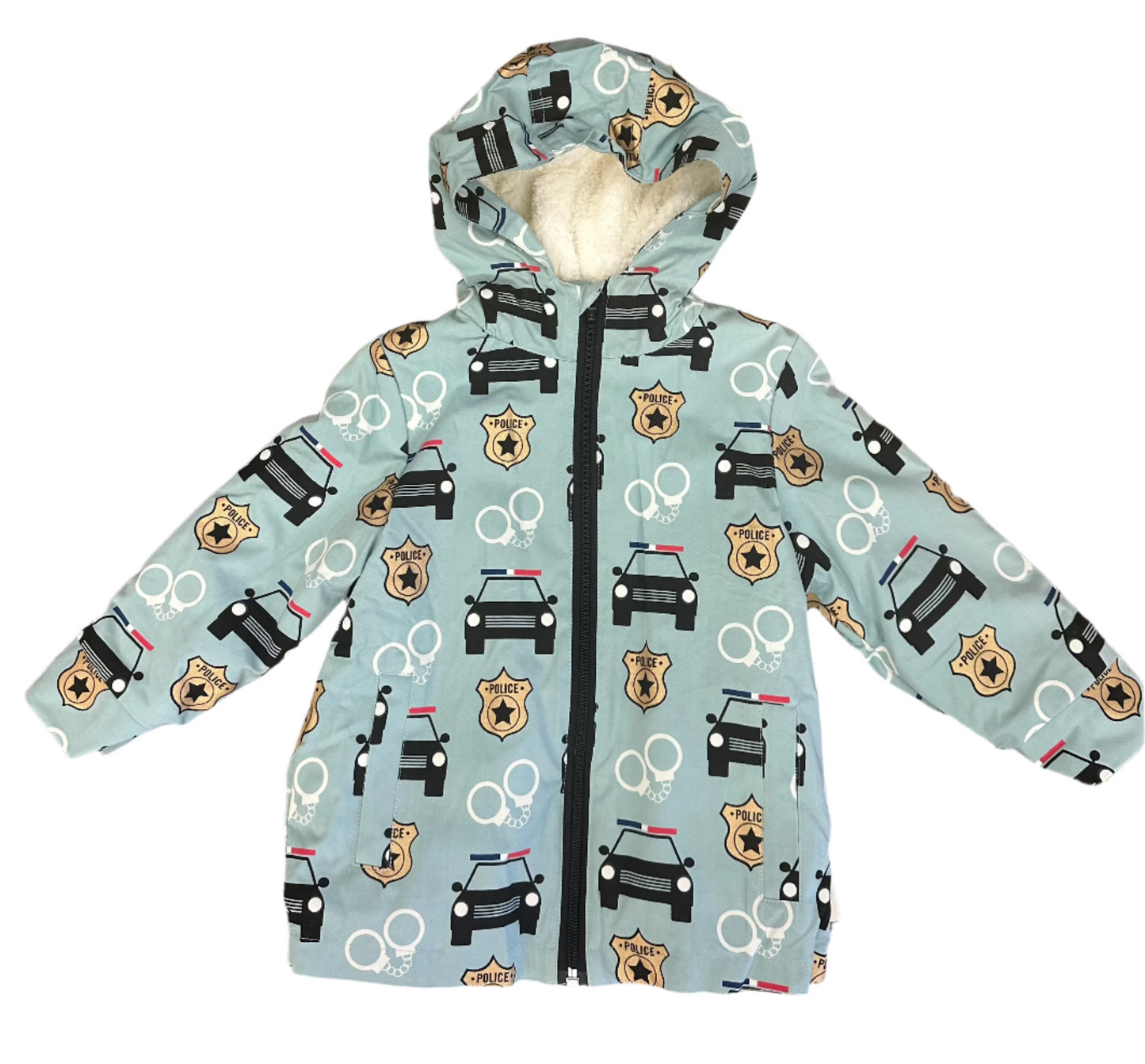 Kickee Pants Sherpa Lined Raincoat Jade Law Enforcement