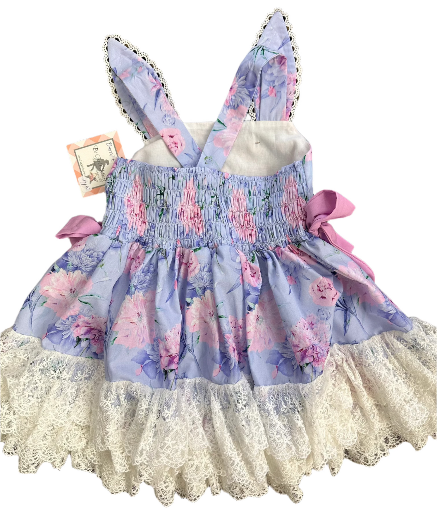 Be Girl Dress Rabbit Embroidered Face Bernie
