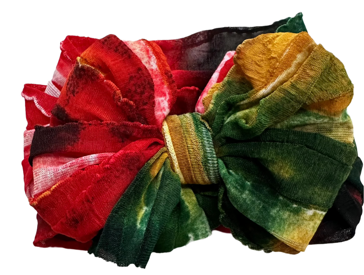 In Awe Ruffle Headband Jungle Tie Die