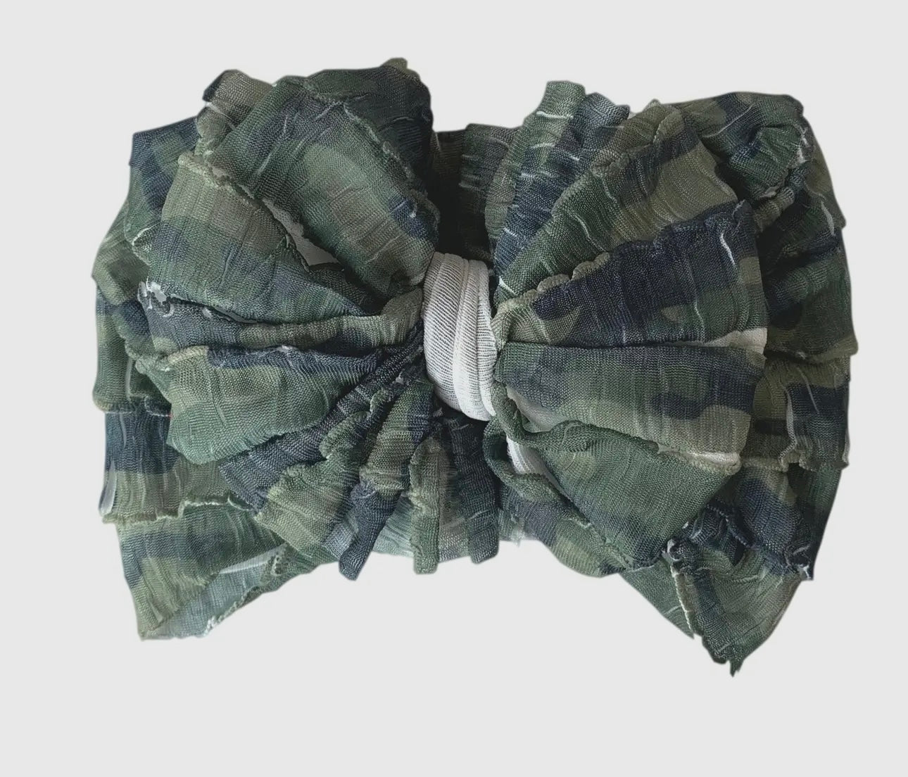 In Awe Ruffle Headband Camo