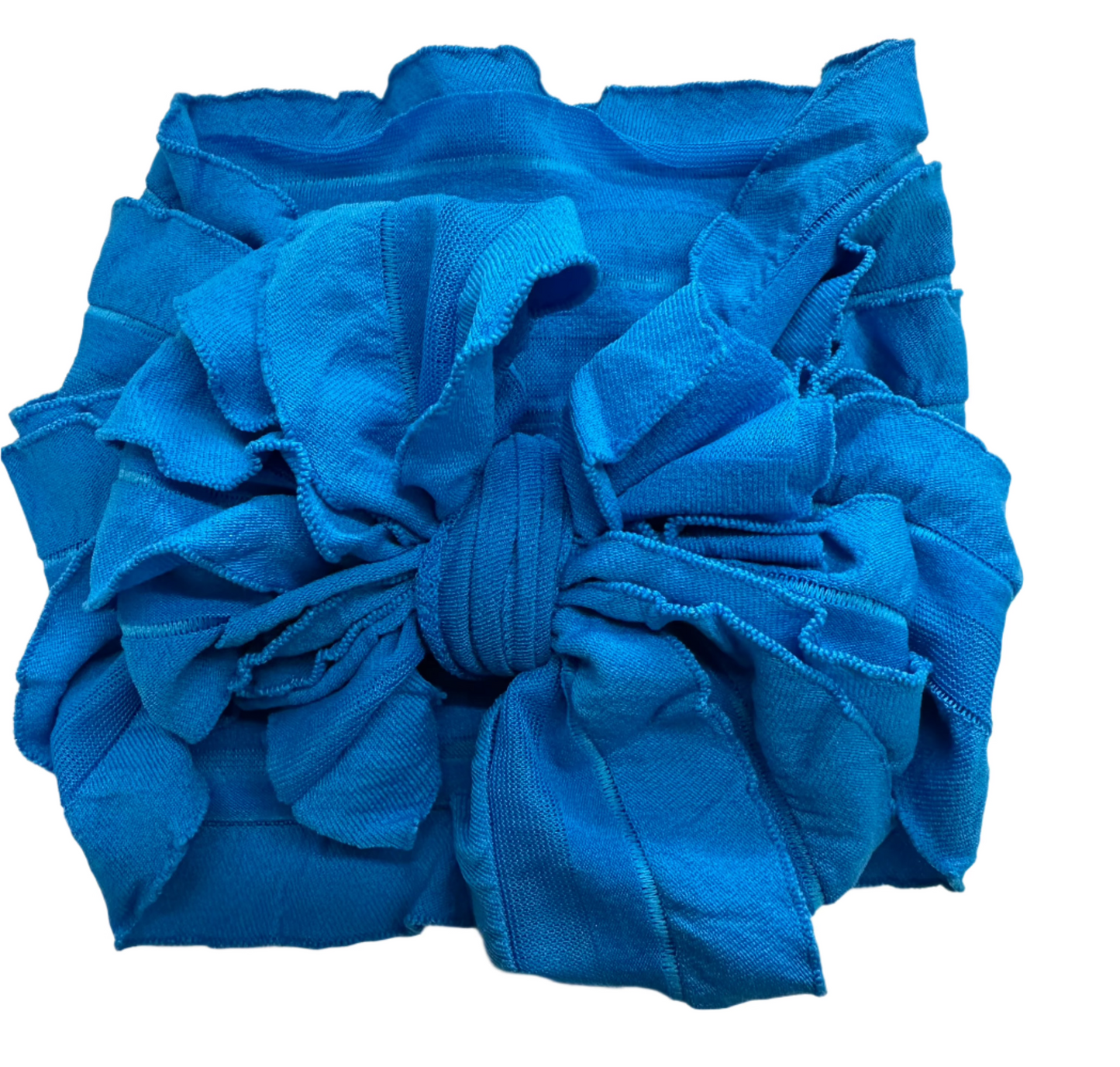 In Awe Ruffle Headband Blue Magic