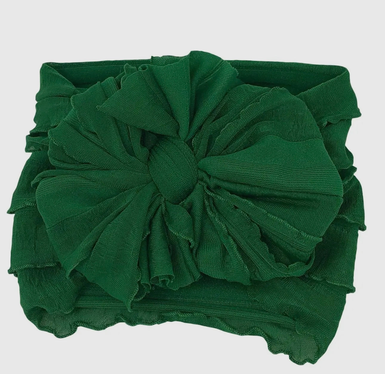 In Awe Ruffle Headband Green