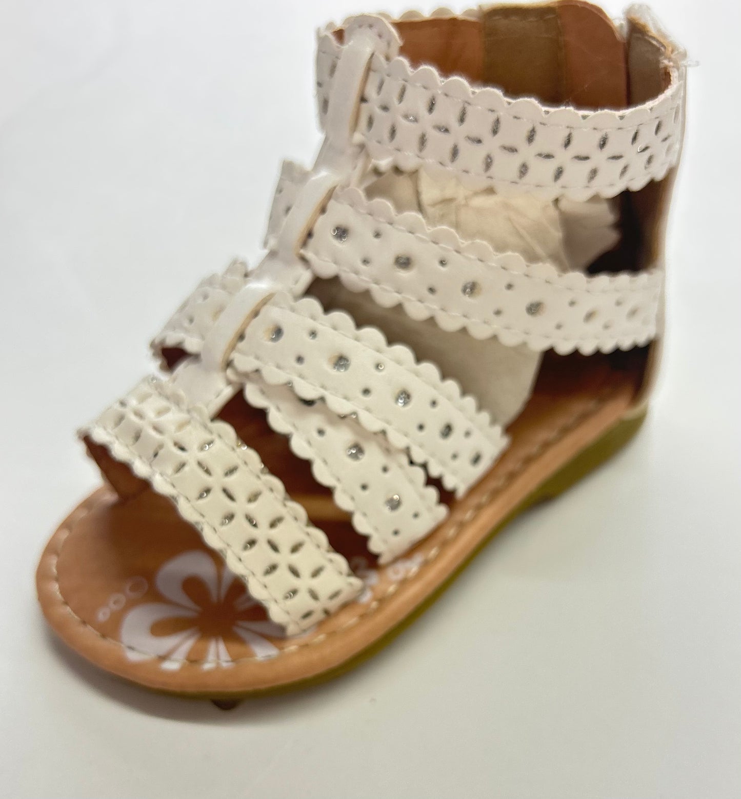 Laura Ashley Leather Sandal White
