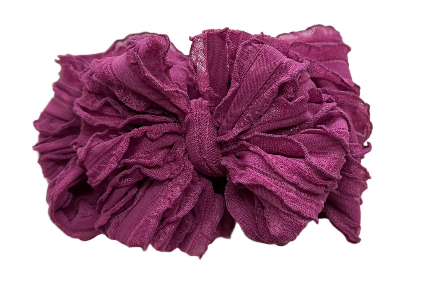 In Awe Ruffle Headband Berry Mini