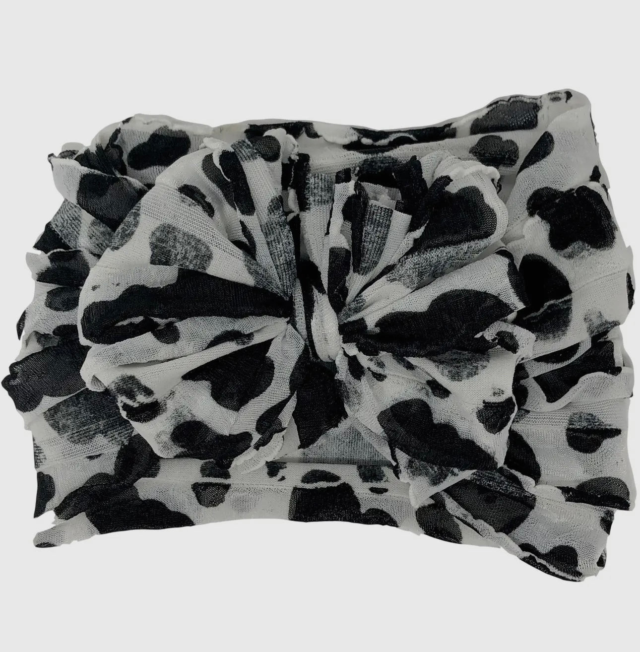 In Awe Ruffle Headband Cow