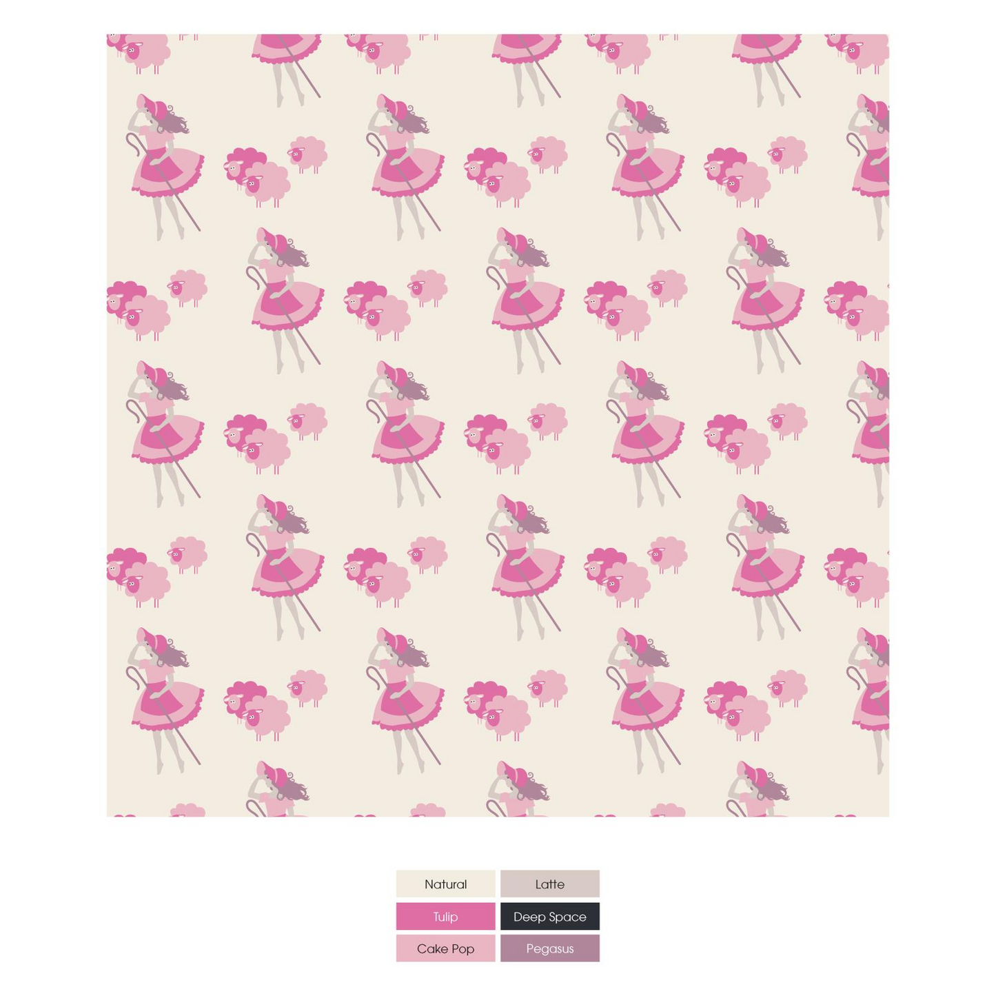 Kickee Pants Swaddle blanket Natural Little Bo Peep