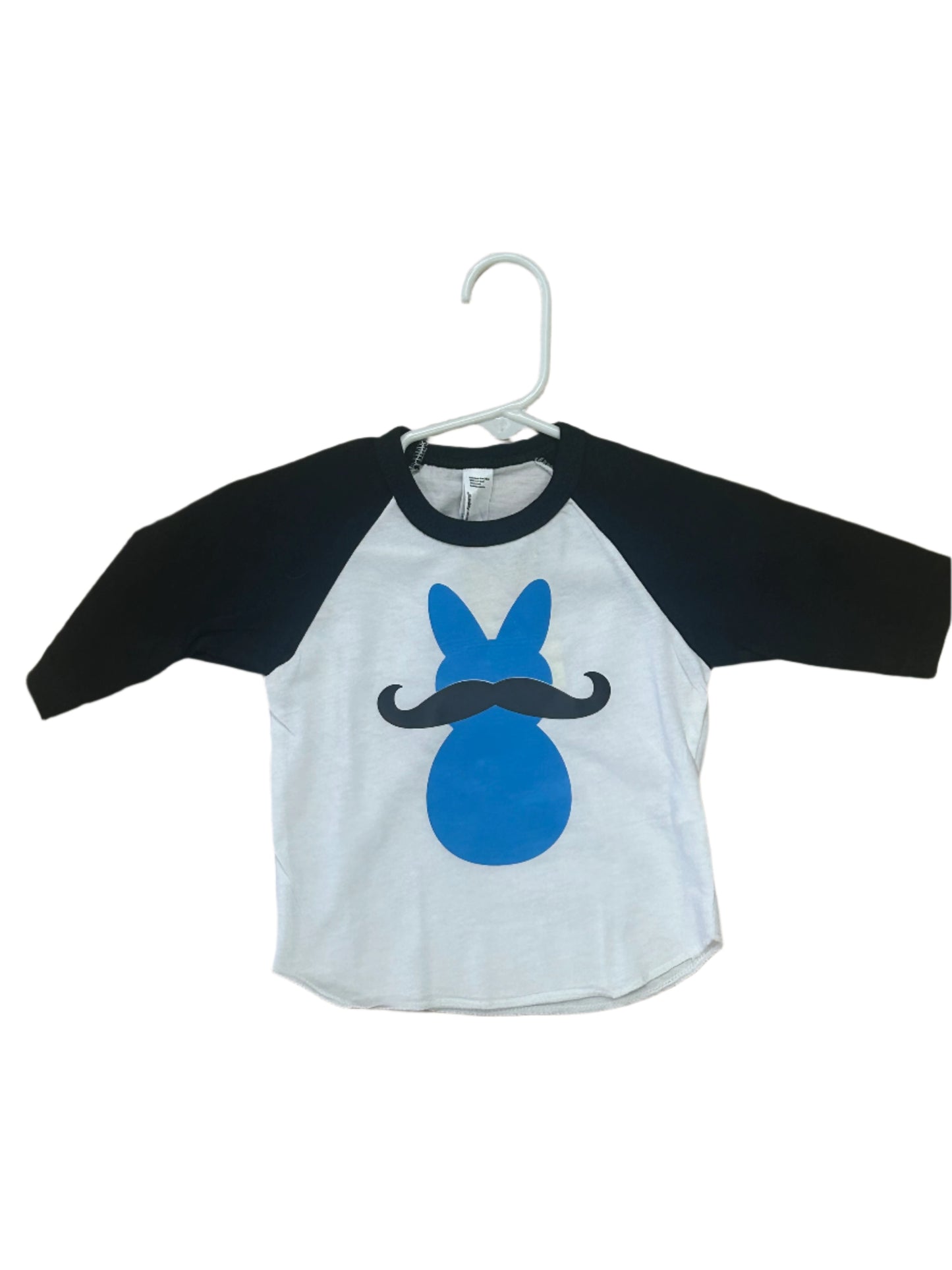 LemonTart 3/4 sleeve Tee Mustache Bunny