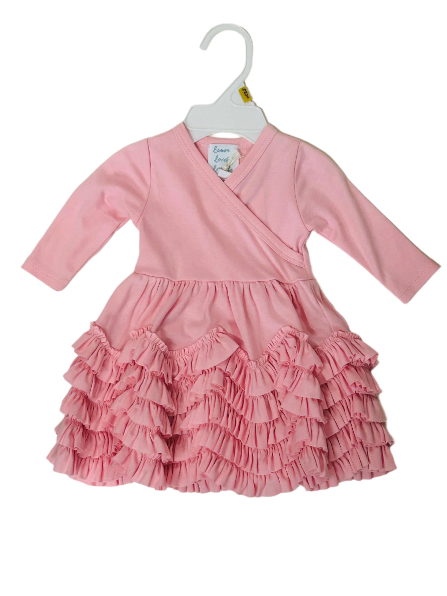 Lemon Loves Layette Pink Ruffle Dress