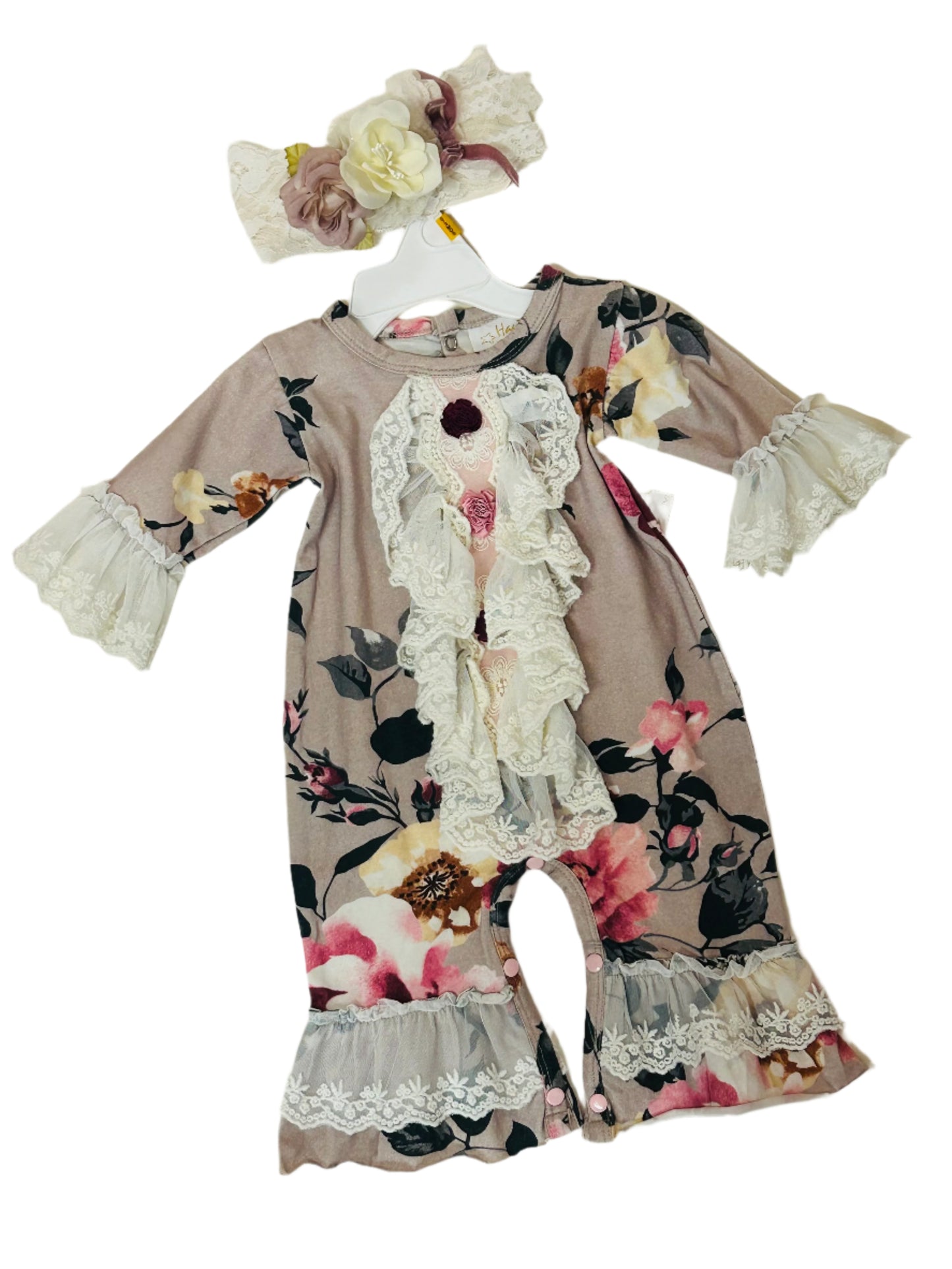 Haute Baby Coverall Cranberry Rose