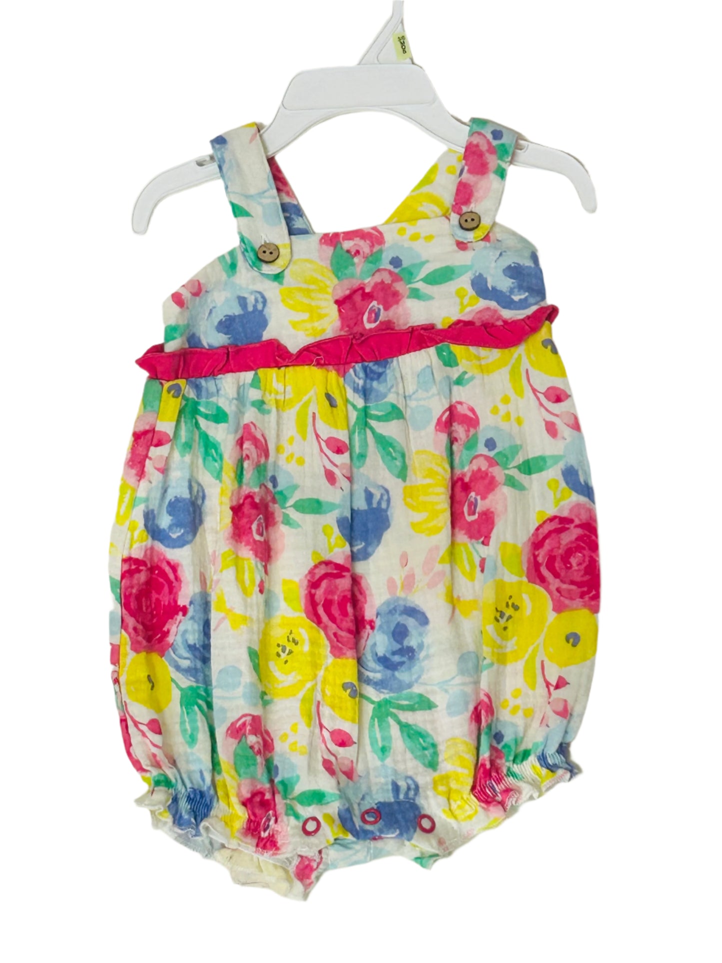 Bonnie Baby Bubble Romper Floral 0081