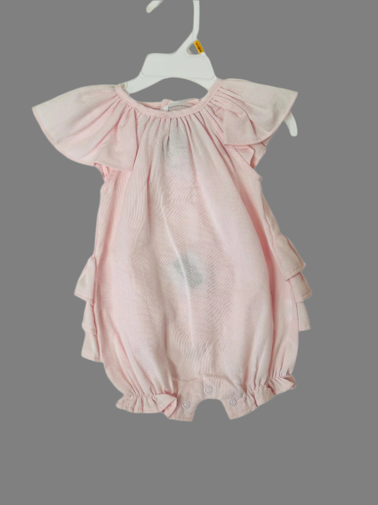 Mudpie Faille Light Pink Bubble Romper