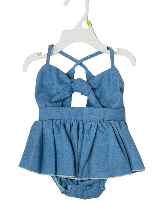 Bailey's Blossoms Denim Romper