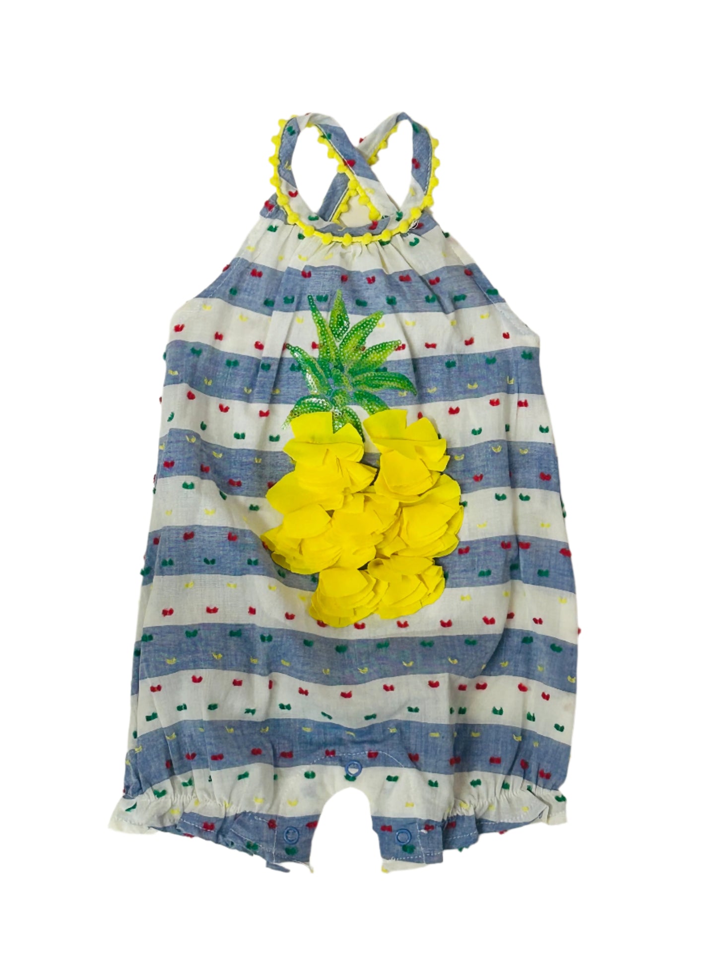 Mudpie Pineapple Bubble Romper