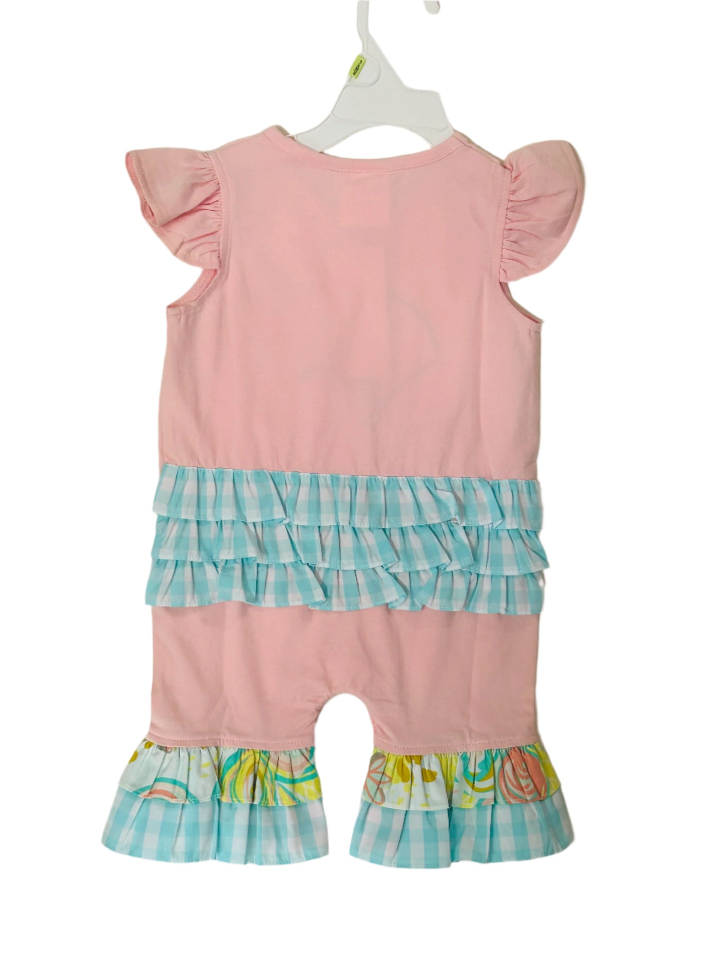 Natalie Grant Romper Pink w/Unicorn Applique