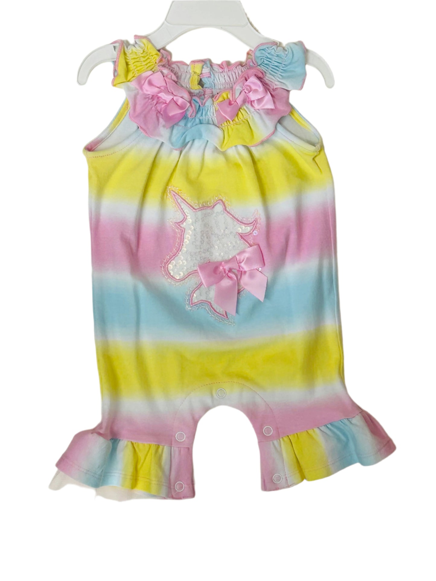 Bonnie Baby Romper Tie-dye Unicorn 7919
