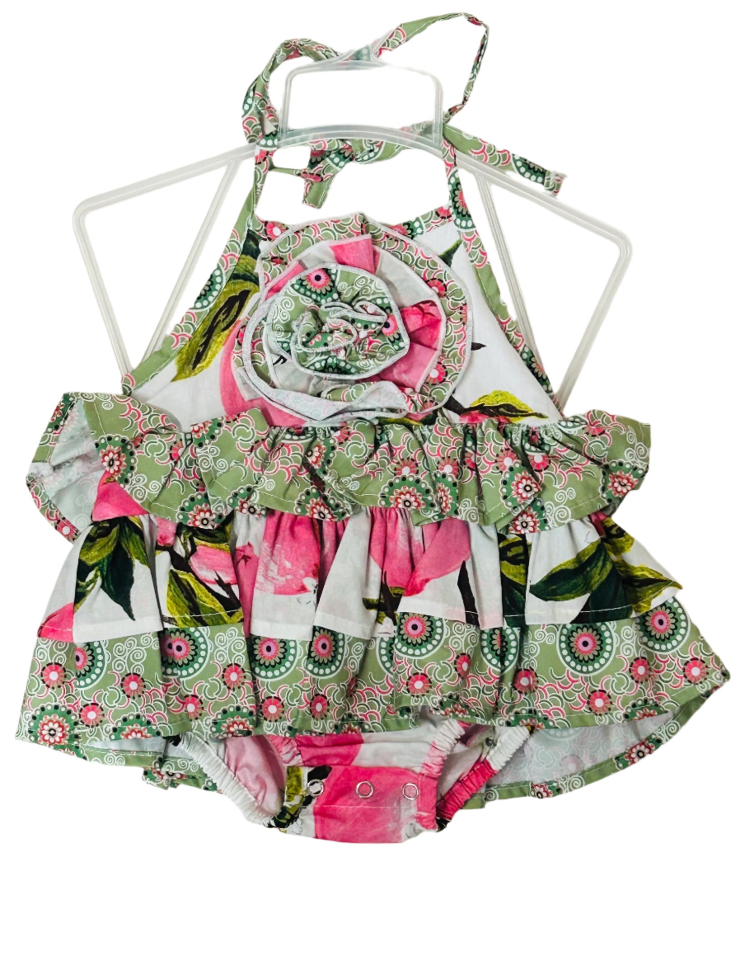 Gurlybird Pink Lemon Halter Romper