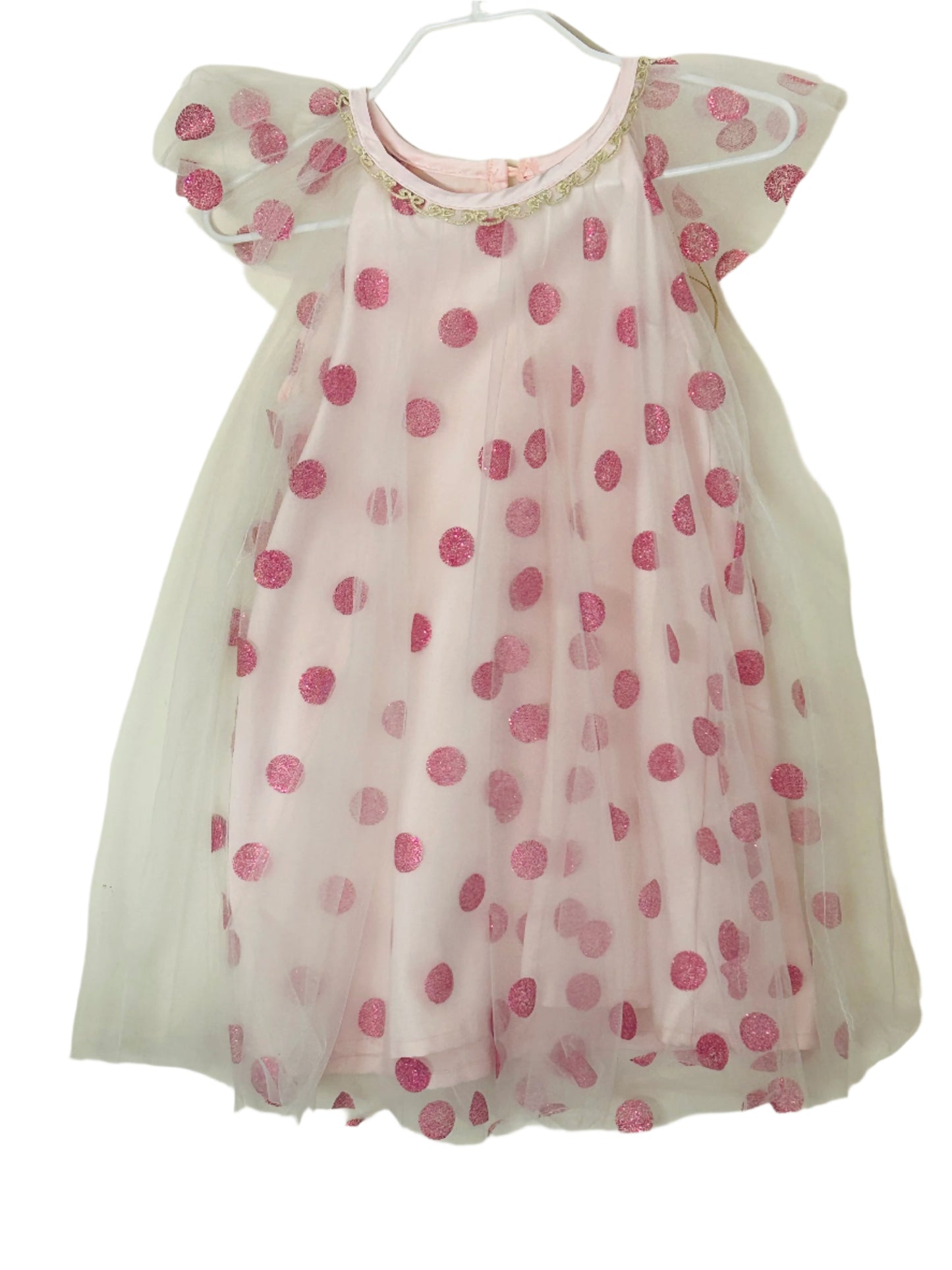 Jusbe Pink Glitter Dot Tuille Dress S366
