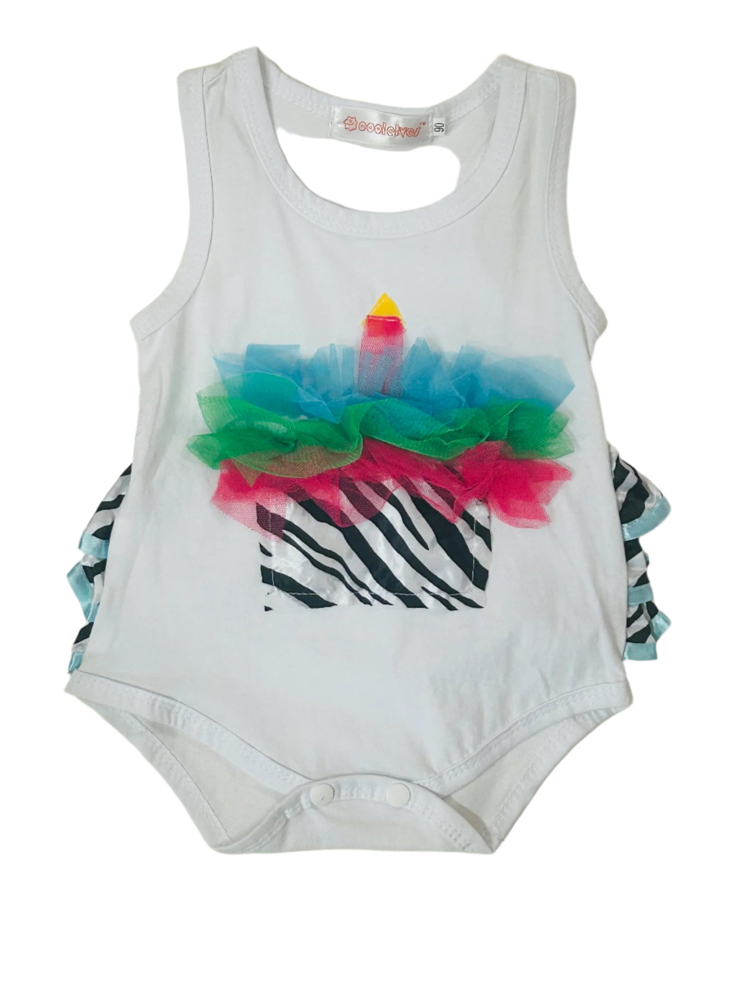 Zebra /Blue Cake One Piece