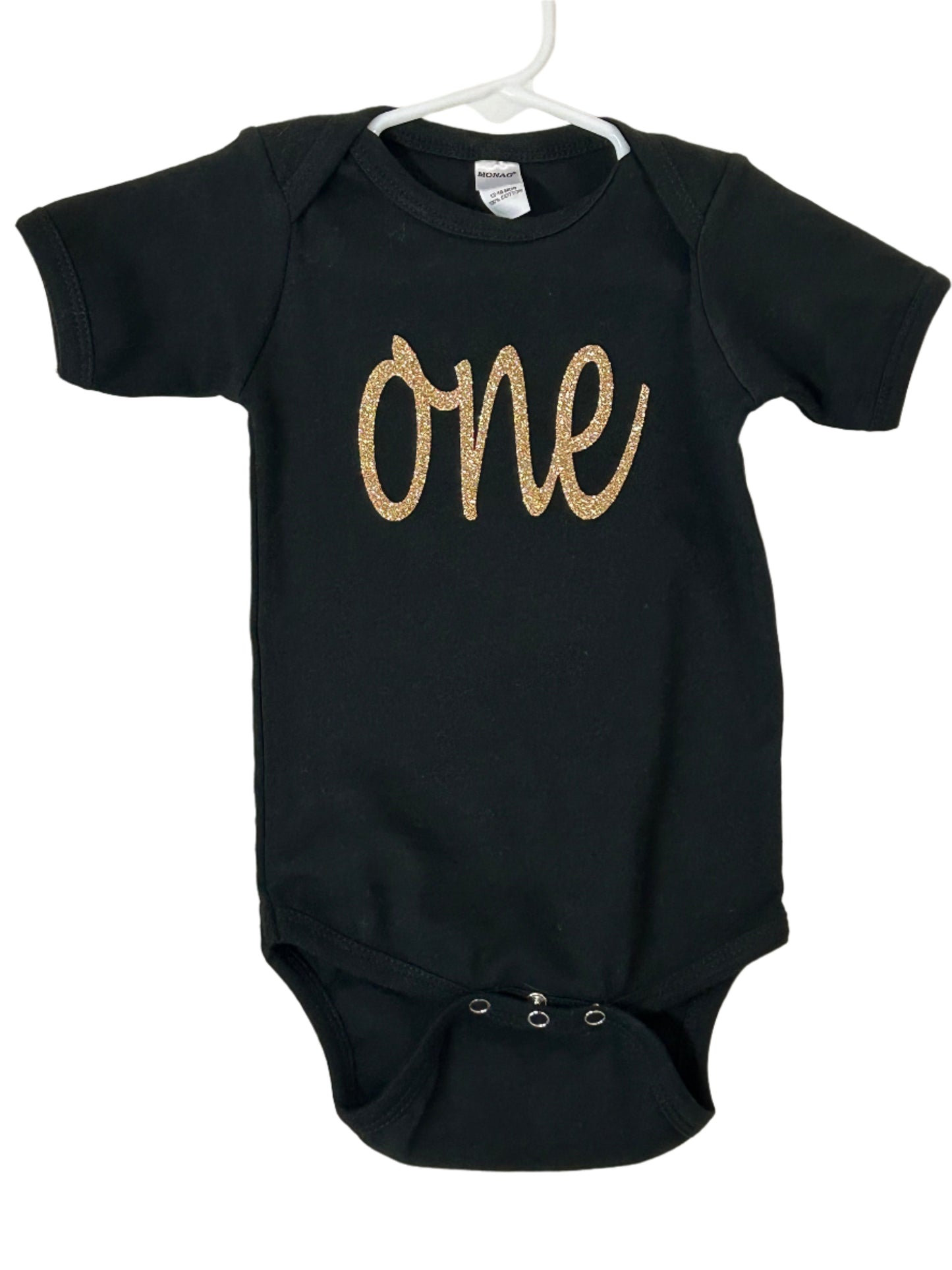 Black One Piece w/Gold Glitter ONE