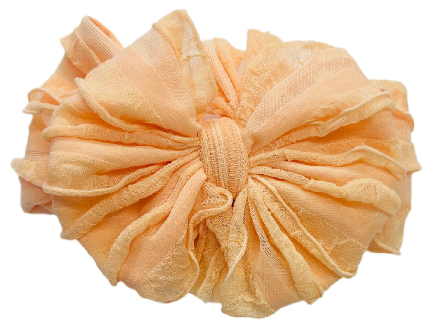 In Awe Ruffle Headband Peach