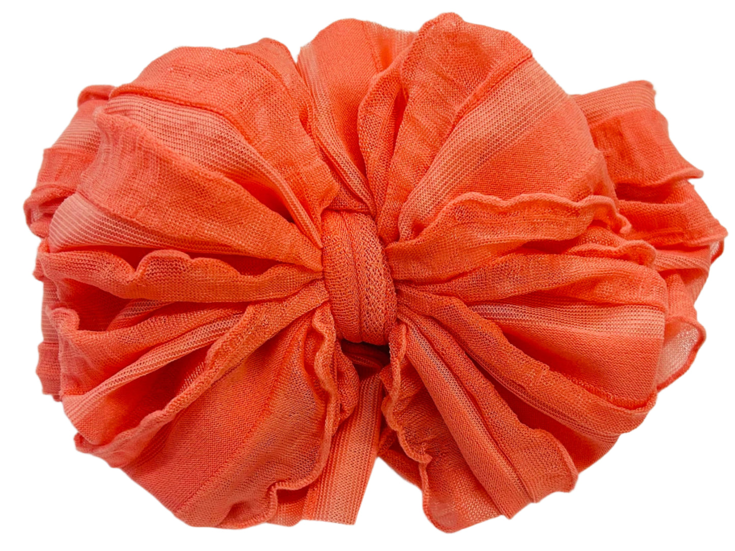 In Awe Ruffle Headband Pink Grapefruit