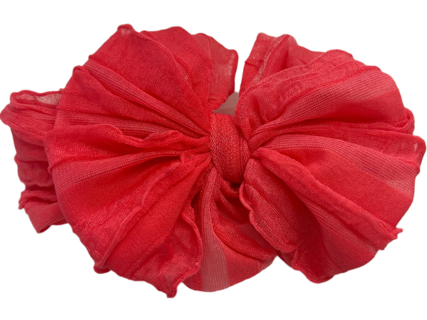 In Awe Ruffle Headband Coral