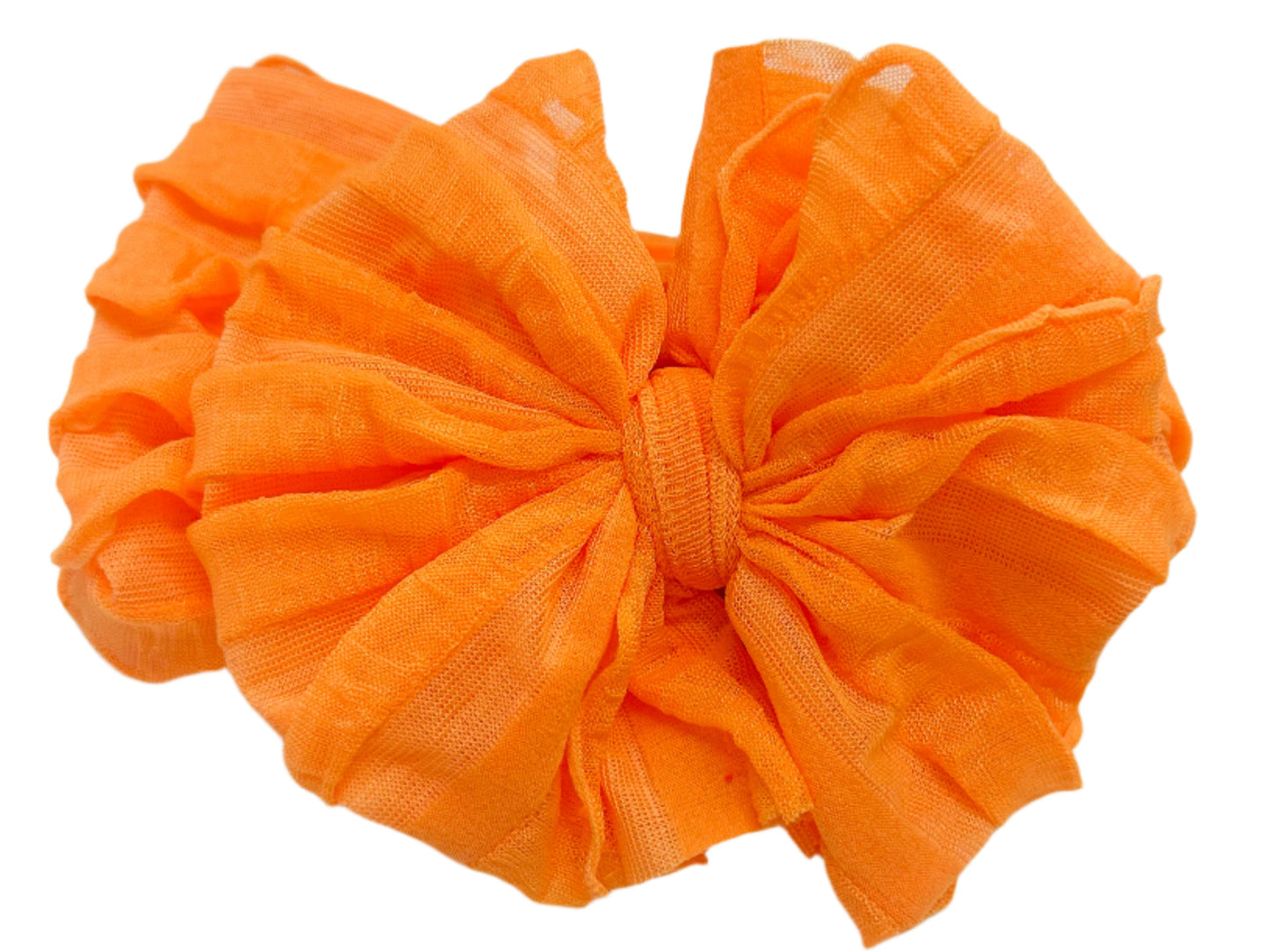 In Awe Ruffle Headband Neon Orange