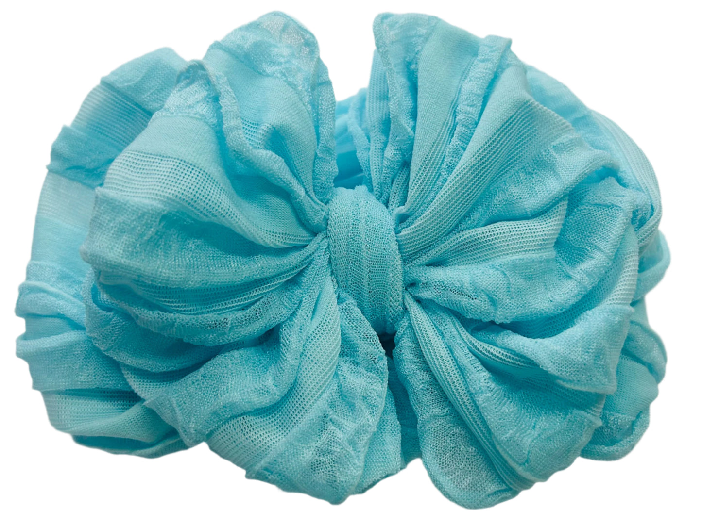 In Awe Ruffle Headband Aqua