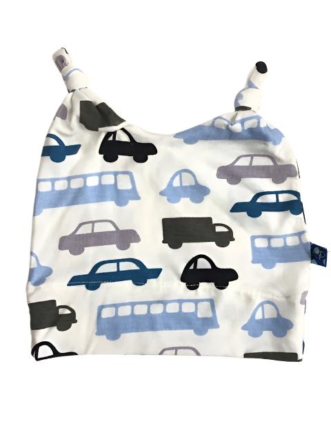 Kickee Pants Double Knot Hat Natural Cars & Trucks