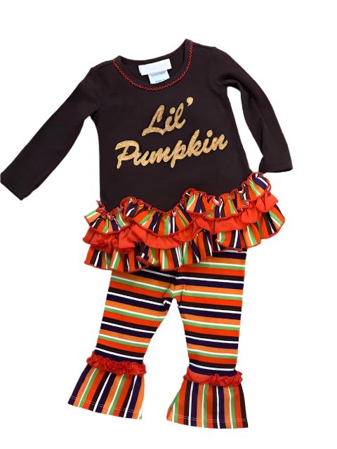 Bonnie Baby L/S Shirt w/Pant Set Lil Pumpkin
