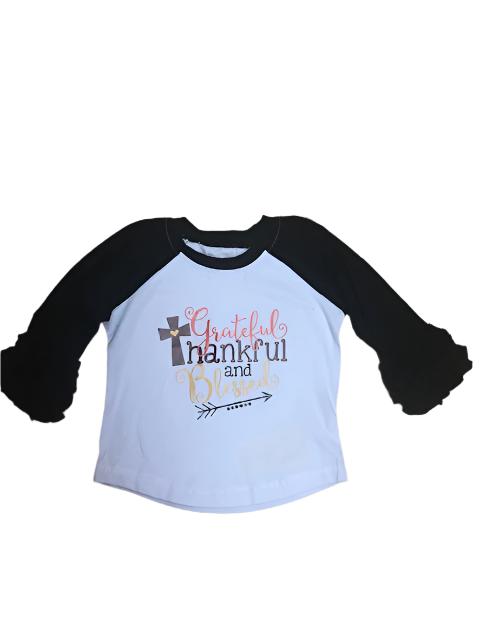 Lemon tart L/S Shirt Grateful, Thankful & Blessed