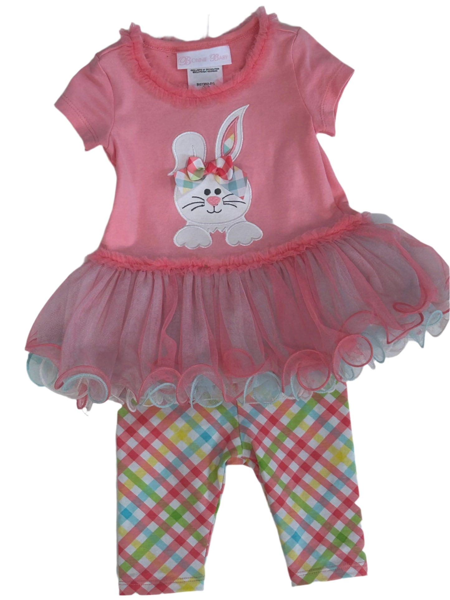 Bonnie Baby Coral Bunny 2pc set #07392