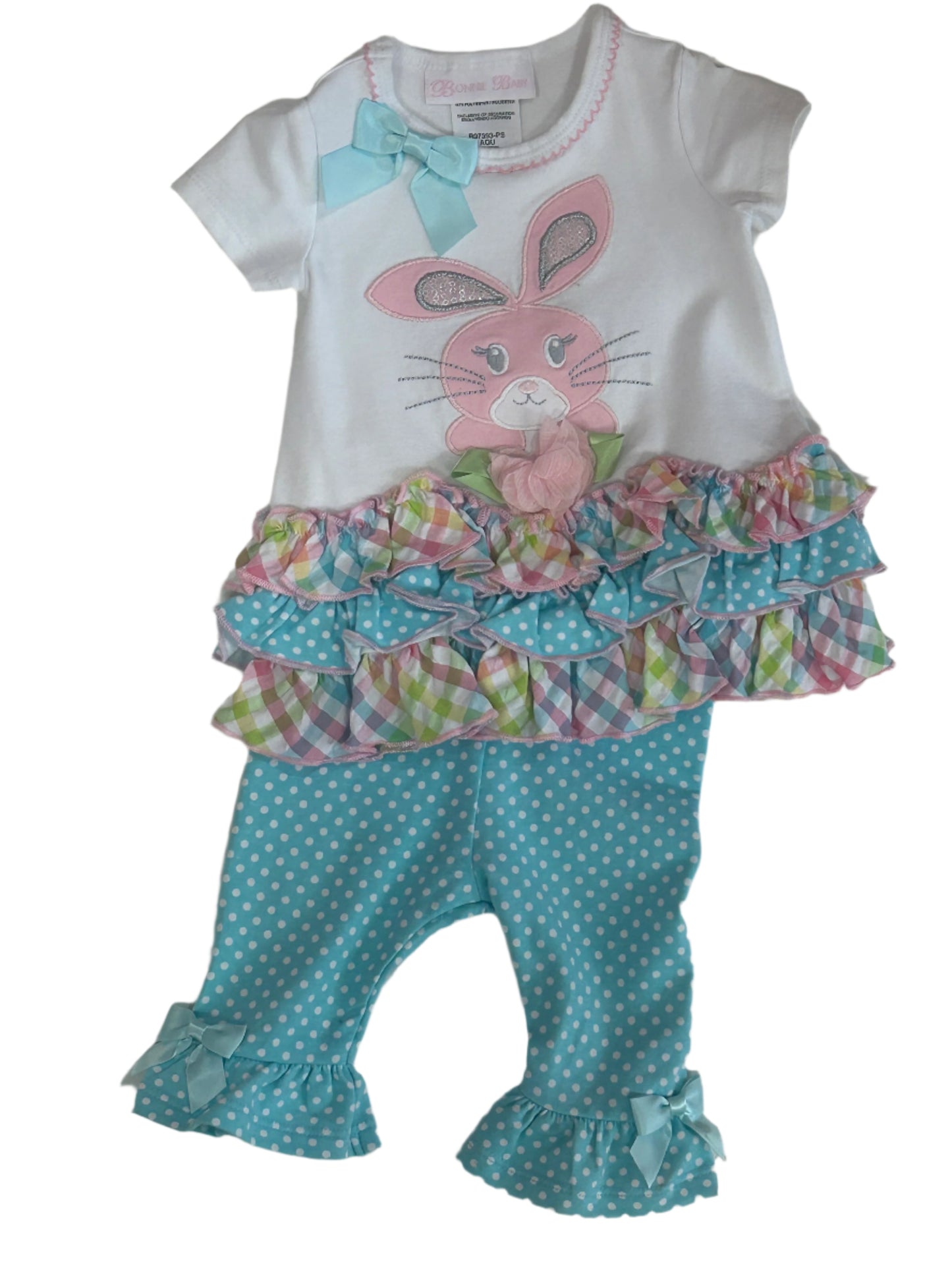 Bonnie Baby White/Pink Bunny 2pc Set R07393,17393,27393