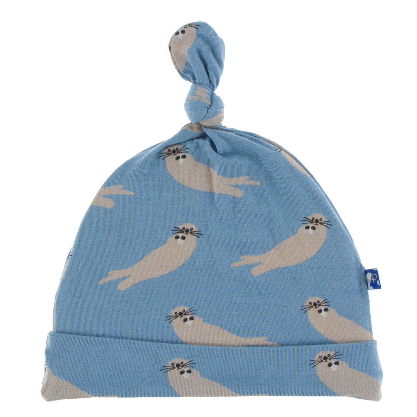 Kickee Pants Knot Hat Blue Moon Sea Otter