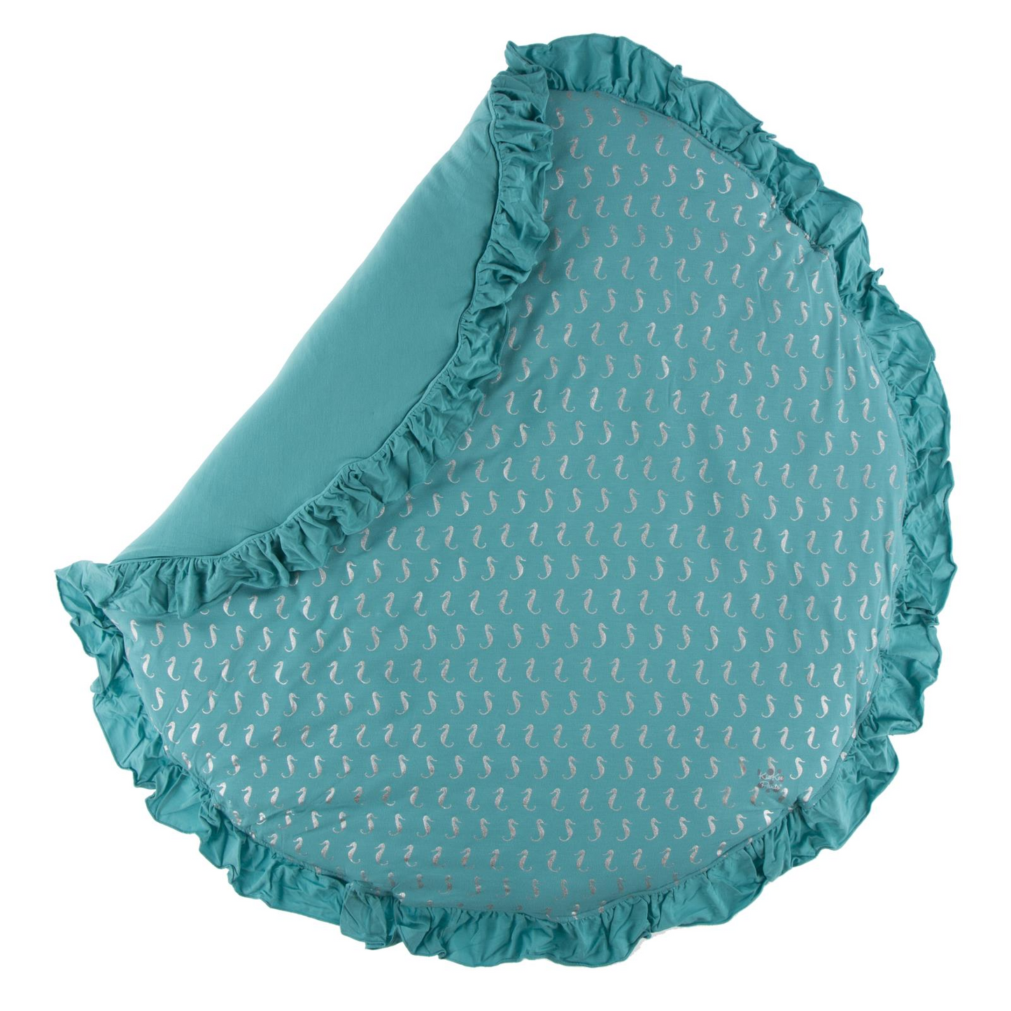 Kickee Pants Sherpa Lined Ruffle Fluffle Playmat Neptune Mini Seahorses