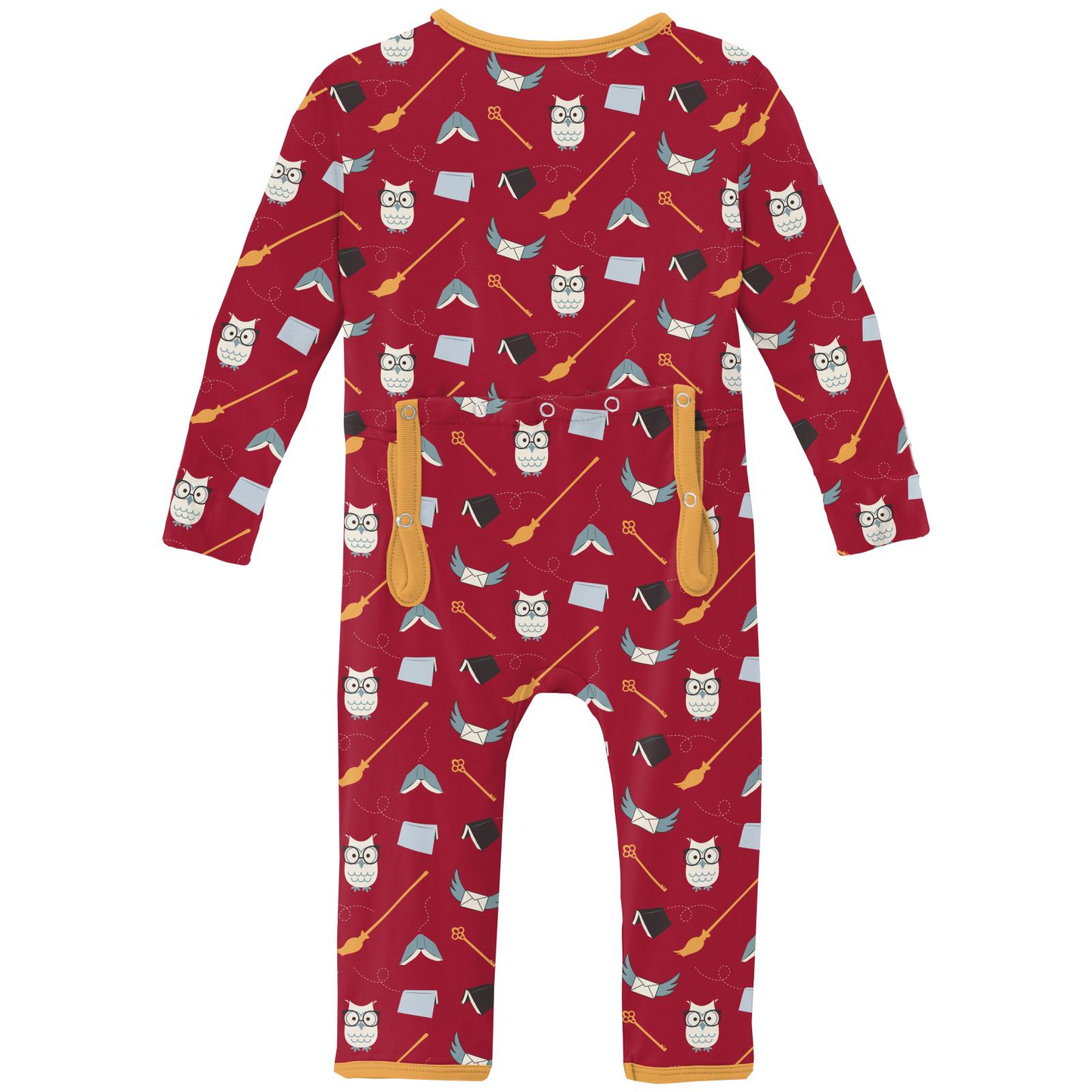 Kickee Pants Unsiex Coverall w/2way zipper Crimson Magical World
