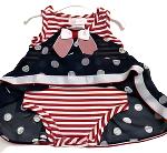 Bonnie Baby Nautical Onesie Dress w/Sheer dot