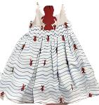 Cotton Kids All Over Embroidered Lobster Back Dress ck3586