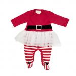 Haute Baby Girl Footie w/Snaps Skirty Ho Ho Ho