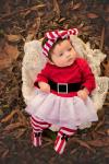 Haute Baby Girl Footie w/Snaps Skirty Ho Ho Ho
