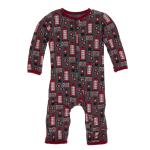 Kickee Pants Boy Coverall w/Zipper Life About Town
