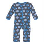 Kickee Pants Boy Coverall w/ Zipper Stone Sheep