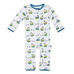 Kickee Pants Boy Coverall w/ Snaps Print Four & Twenty Blackbirds