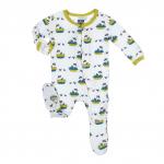 Kickee Pants Boy Footie w/Snaps Four & Twenty Blackbirds