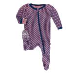 Kickee Pants Boy Coverall w/Zipper Desert Rose Taj Mahal