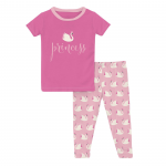 Kickee Pants Girl S/S Pajama Set Cake Pop Swan Princess