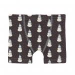 Kickee Pants Boy Boxer Brief Midnight Tiny Snowman