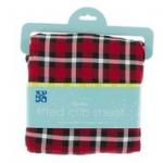 Kickee Pants Crib Sheet Crimson 2020 Holiday Plaid